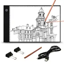 A4 светодиодный графический планшет с цифровым рисунком, коробка для рисования, Трассировка, светодиодный светильник, панель для копирования с контролем яркости