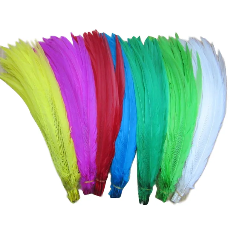 

YOYUE 50-55CM 20-22 Inch Silver Pheasant Tail Feathers DIY Wedding Decorations lady amherst white silver chicken feather plume