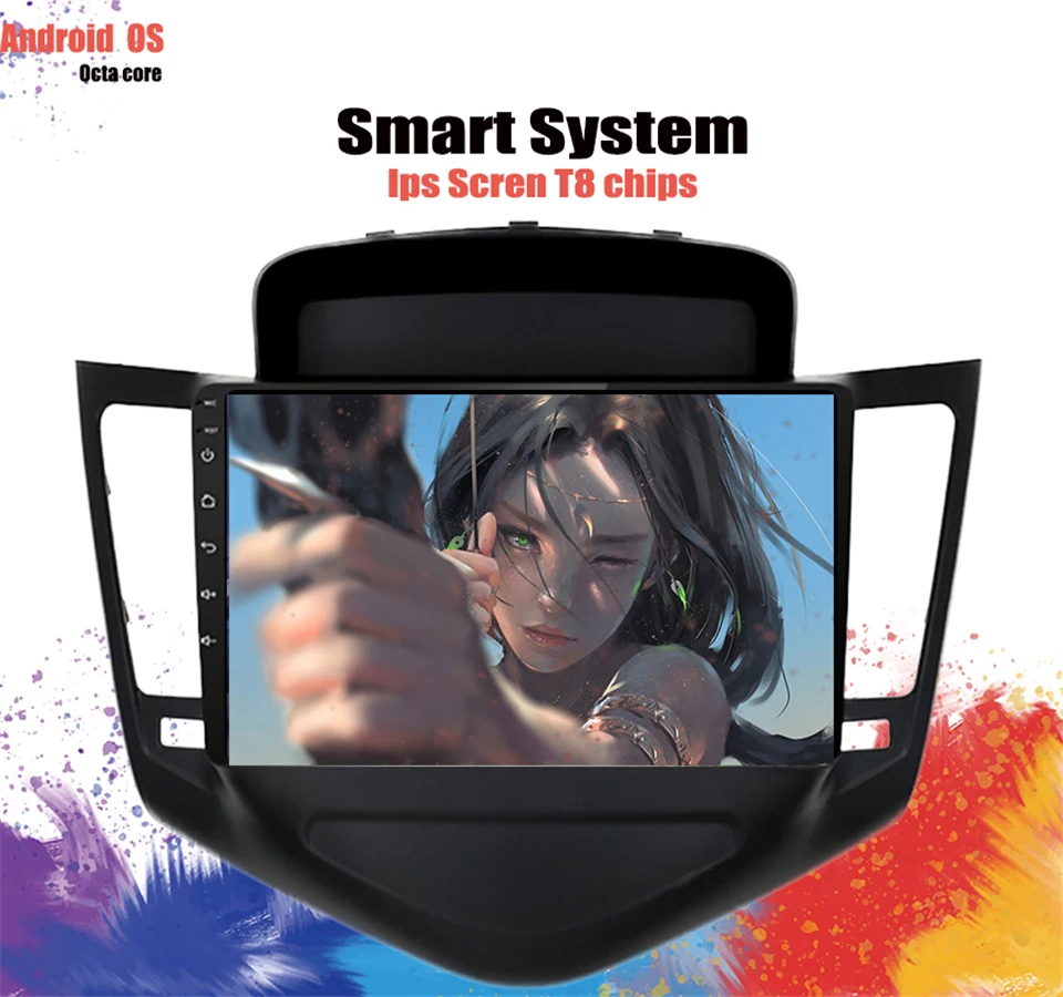 Excellent Android 9.1 hd Car Stereo DVD Player GPS Navigation Multimedia for Chevrolet Cruze 2009-2012 Head unit Tape Recorder Radio Audio 1