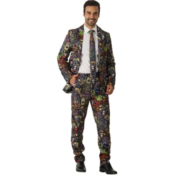

Stylish Adult Tiny Monsters Man's Spooky Fancy Crazy Suit Halloween Party Costume