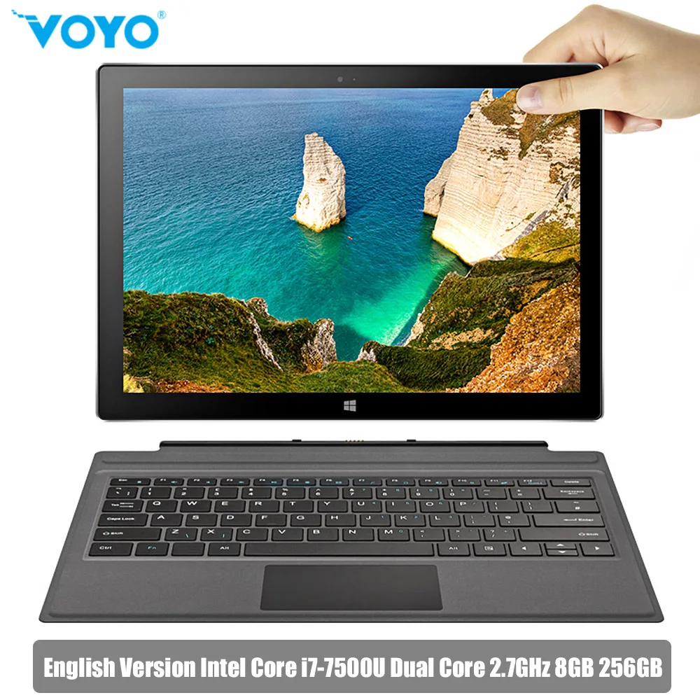 

VOYO VBOOK I7 Plus 2 In 1 Tablet PC 8GB 256GB 12.6'' Windows 10 Intel Core I7-7500U 2.7GHz Dual WiFi 5MP Type-C HDMI Tablets