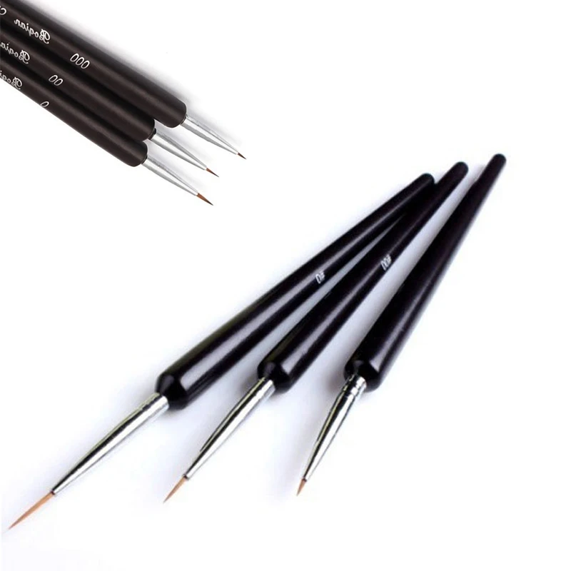 

3 Pcs Cupcake Sugar Craft Tools Painted Pen Face Mold Painting Flower Set Pen Clay Tool Cake Decorating Brush Manicure Tool