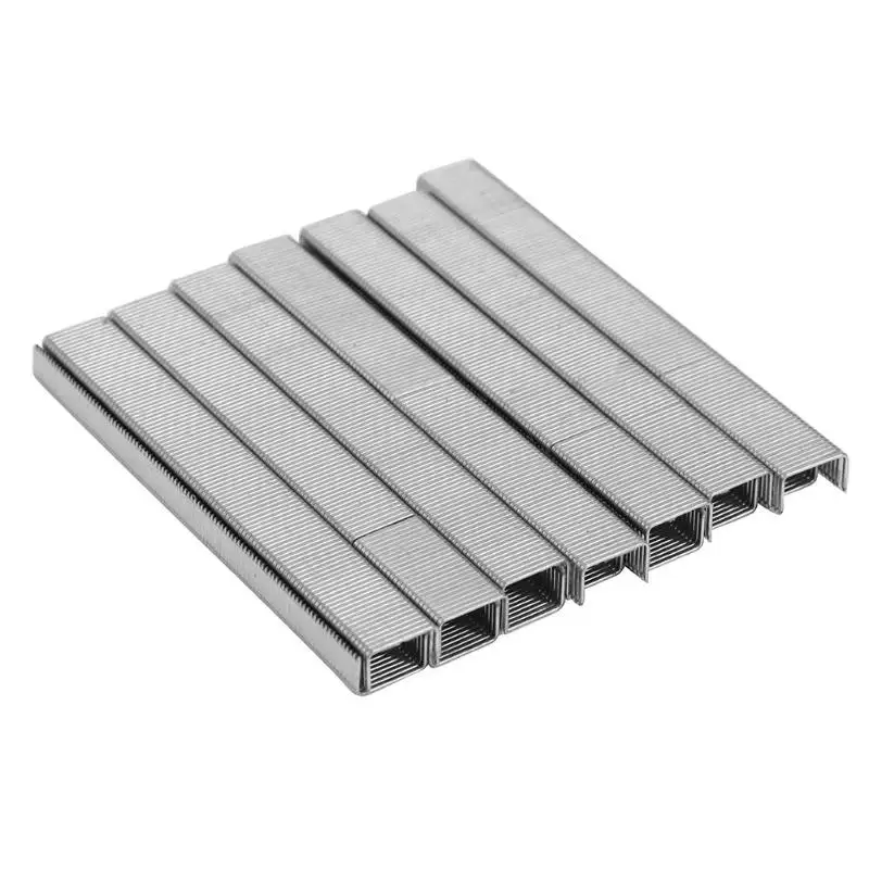 

1000pcs Door Shaped Silver Staples 10x6mm Nails for Gun Stapler Book Stitching Needle Office Binding Supplies