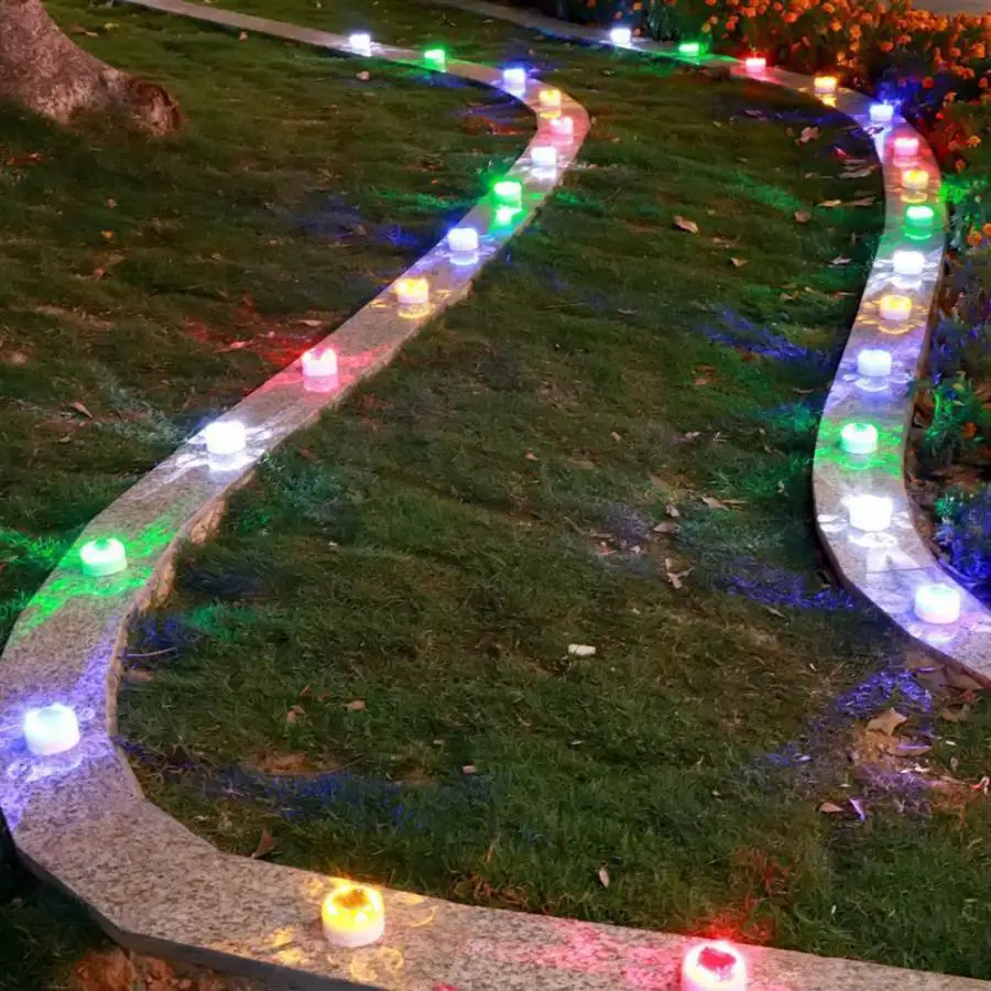 

LED Round Buried crystal Lamp IP68 Waterproof Solar Power Light For Outdoor Path Floor Underground Buried Yard Light