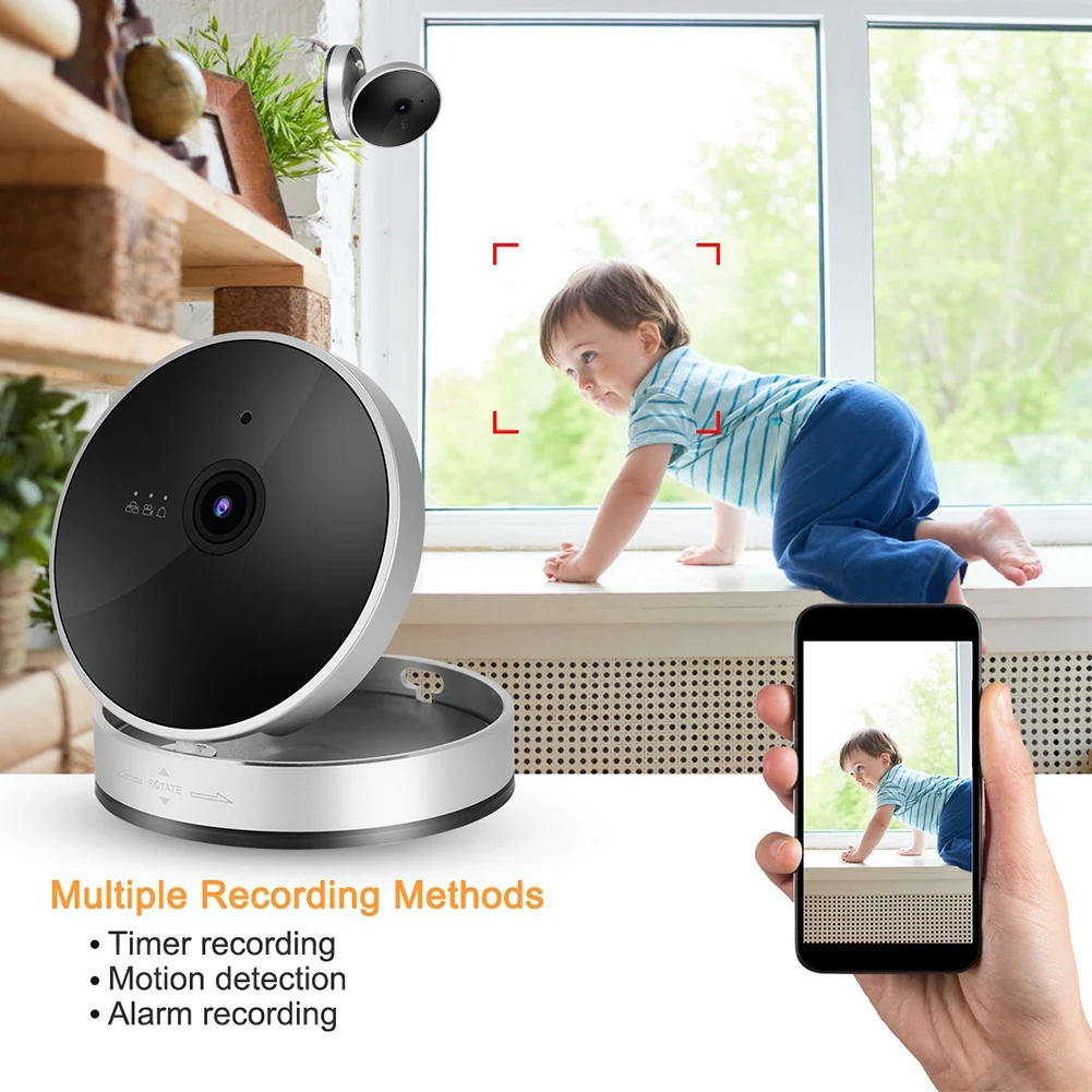 Камера наблюдения куб 1080P умная WiFi камера сетевая безопасности монитор на