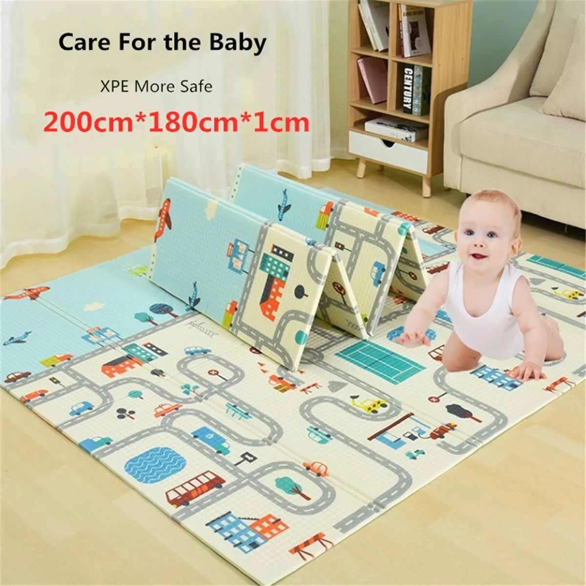 

200x180x1cm Infant Baby Play Mat XPE Puzzle Children Mat Thickened Tapete Infantil Baby Room Crawling Pad Toddler Folding Mat