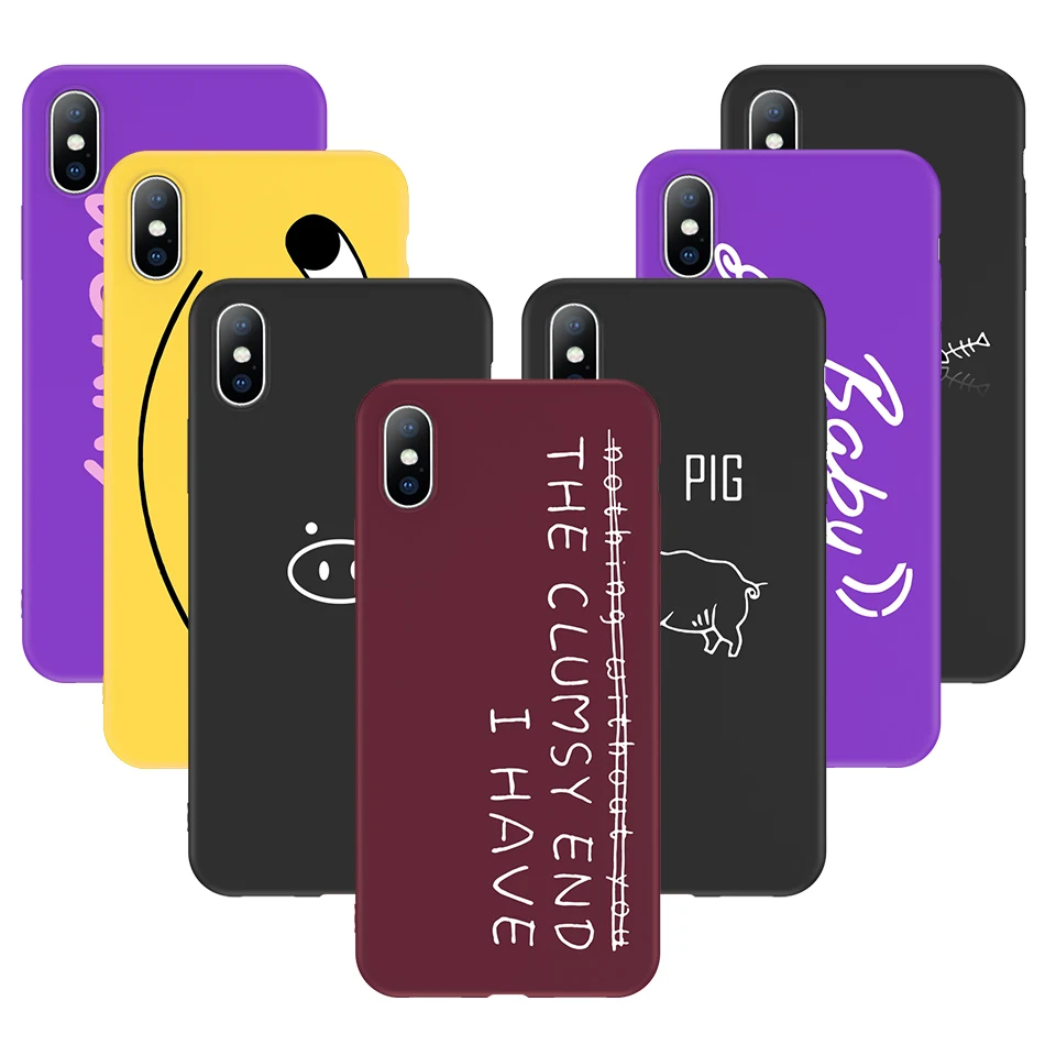 Soft Silicone Phone Case For iPhone 5S SE 6 6S 7 8 Plus X Cover PIG case for iphone Xr Xs Max |