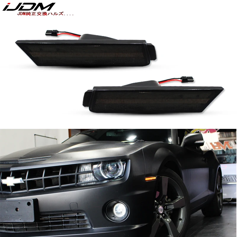 iJDM 12V Amber LED Front Side Marker Lights For 2010 2015 Chevy Camaro