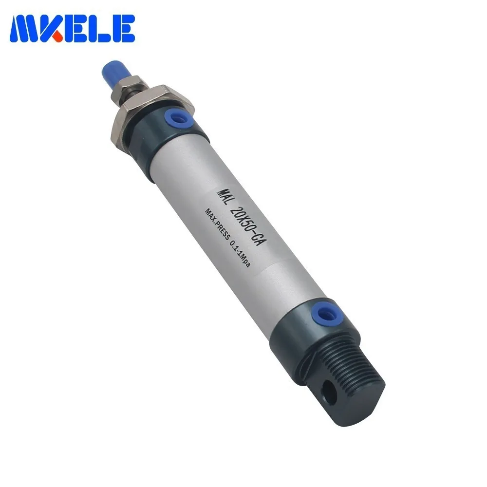 

Mini MAL20-50-CA 20mm Bore 50mm Stroke Fishtailing Shape Cylinders Double Acting Type Aluminum Alloy Standard Air Cylinder