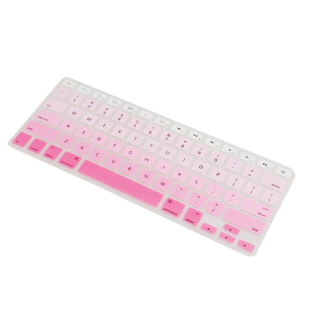 

Silicone Keyboard SKin Cover Guard Film Protector for Macbook Air 13' 15' 17' Pink