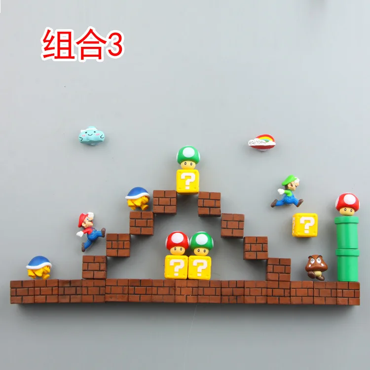 Super Mario Bros Luigi Yoshi Жаба гриб Аниме фигурки наклейки Подарки для ноутбука чемодан
