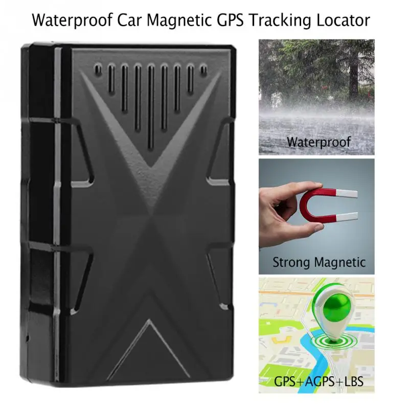 

Strong Magnetic Tracking Locator Waterproof GPS Tracker Car Anti-loss Alarm System Black