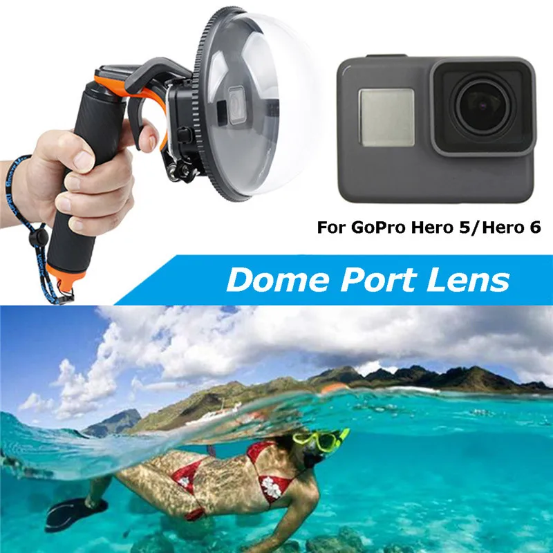 

1Pc Dome Port Lens For Gopro Hero 5 Accessories Transparent Cover Diving with Waterproof Housing Case for Underwater Photography