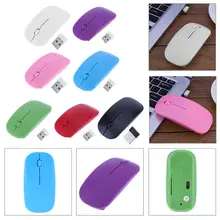 7 Карамельный Цвет 2,4 ГГц 1000 Точек на дюйм 3-кнопочный ультра тонкий Usb Беспроводной оптический фотоэлектрический игровой Мышь для компьютера ПК, ноутбука, настольного компьютера