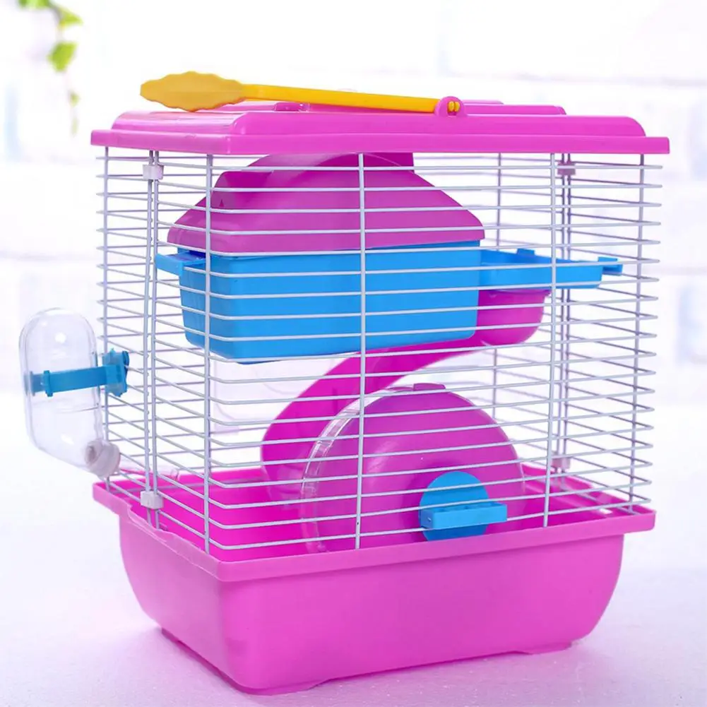 Adeeing Pet Cage Hamster Cottage with Transparent Skylight Double Layer House for Hamster Golden Hamster Pet - Image 6