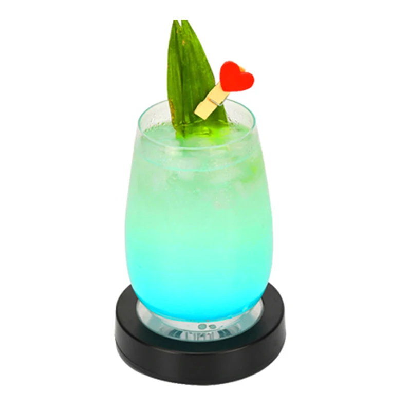 

LED Coaster Cup Mat Light Flash Bottle Mat Home Party Club Bar Round Shape