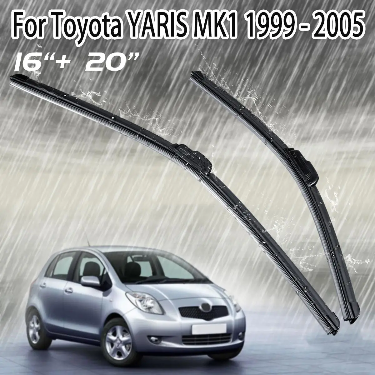 2Pcs 16inch + 20inch Car Front Windscreen Window Wiper Blades For