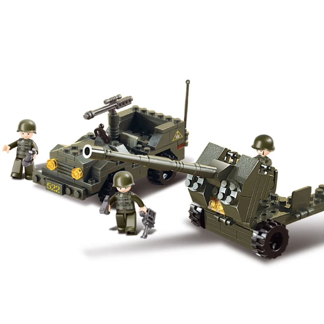 

Sluban Military Theme DIY Small Particle Model Building Block Assembly Anti-aircraft Blaster Brick Toy Gift for Children