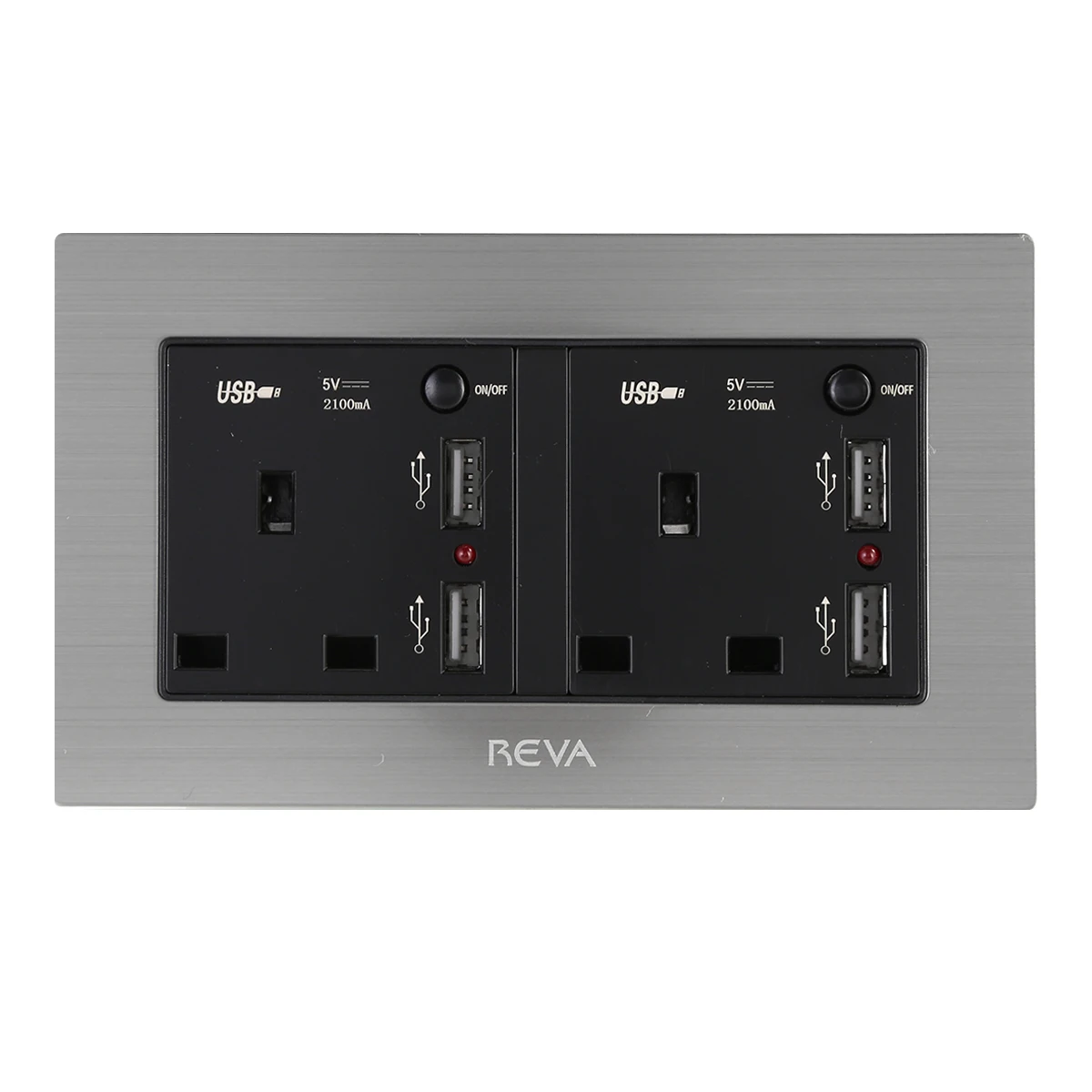 brand new SOONHUA Double 2 Gang Wall UK Plug Socket 13A Sockets with 4 USB Outlet Ports Screwless Slim Flat Plate brand new SOONHUA Double 2 Gang Wall UK Plug Socket 13A Sockets with 4 USB Outlet Ports Screwless Slim Flat Plate
