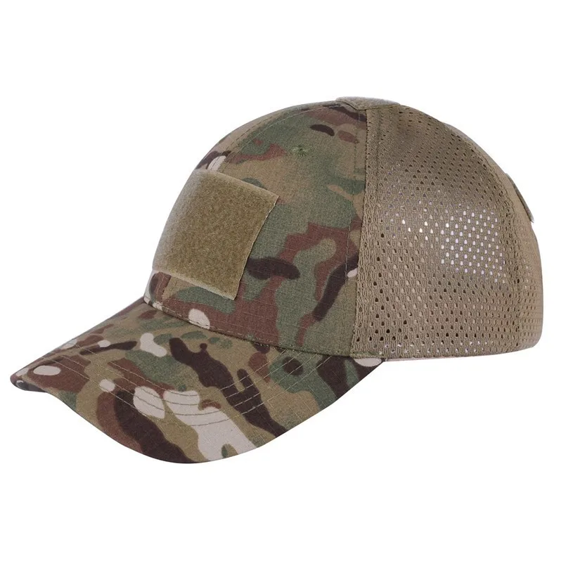 

Man Military Tactical Camo Mesh Baseball Cap Breathable Sun Protection Snapback Combat Army Adjustable Hat Adult Casual Cap