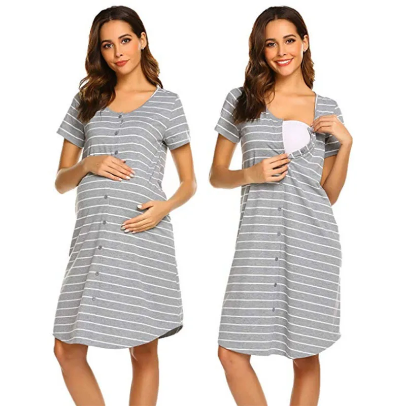 

ENXI Breastfeeding Clothing Pregnant Dress Nursing Dresses Feeding Dress Maternity Clothes For Pregnant Women