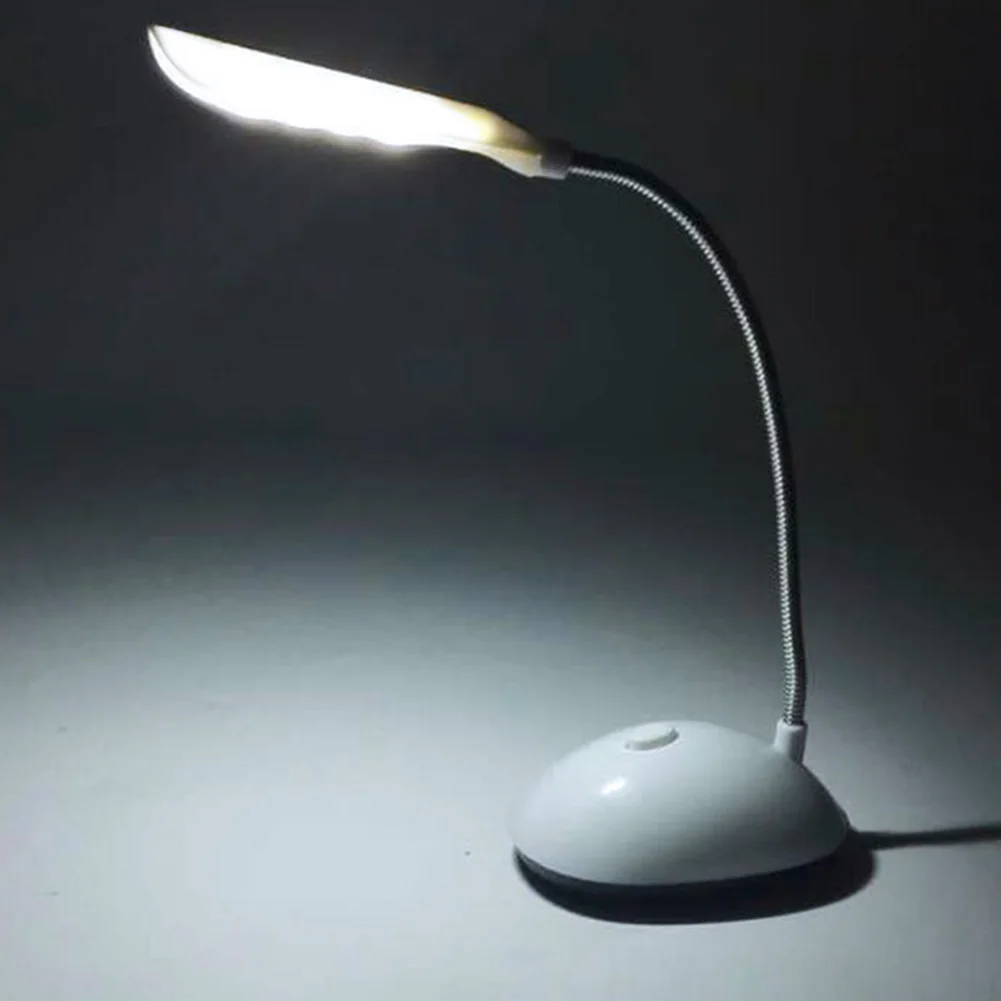 Мини 4 светодиода без мерцания батарея питание спальня настольная лампа для учебы Гибкая Readig настольная лампа Защита глаз высокая яркость