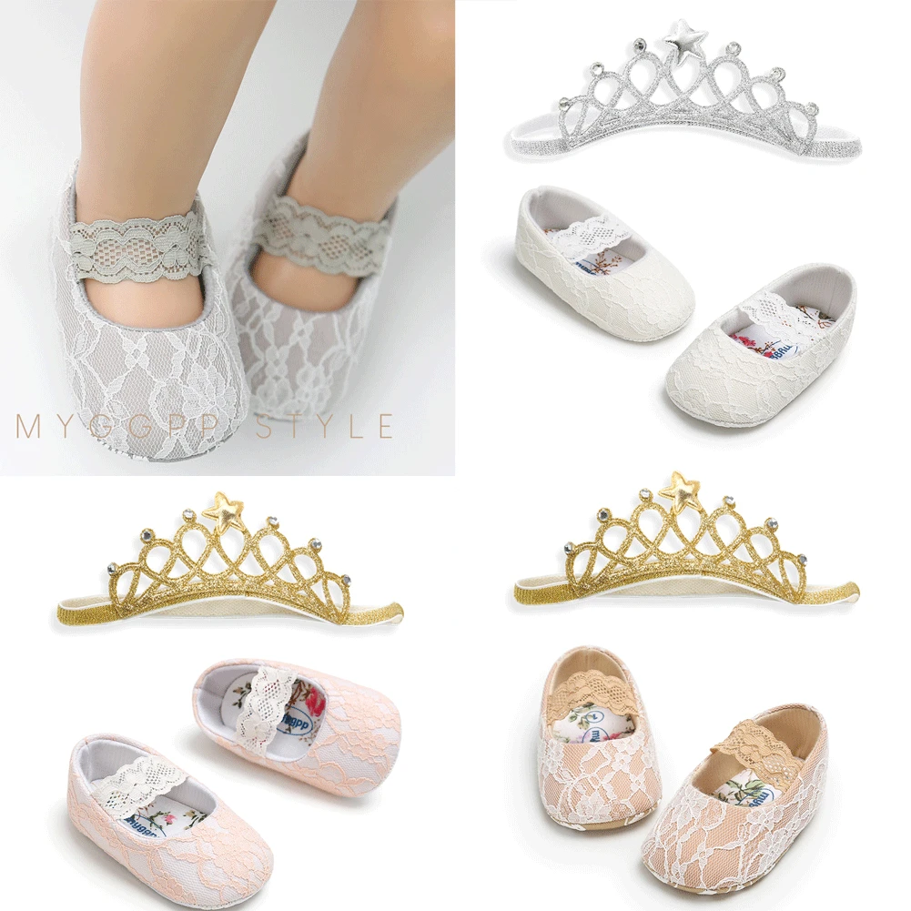 

Pudcoco Brand New Newborn Baby Girl Soft Sole Crib Shoes Anti Slip Sneaker Prewalker 0 To 18M