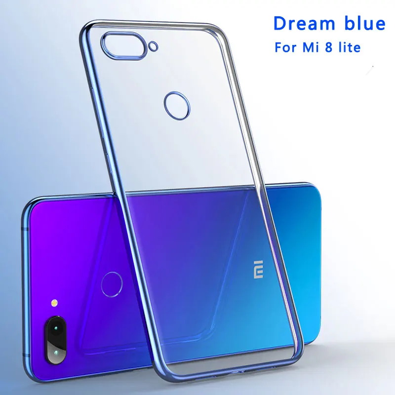 For Xiaomi Mi 9 Mi 8 lite Case 3D Laser Plating Luxury TPU Soft Clear Cover For Xiaomi Mi8 pro Redmi note 7 Silicone Phone Case