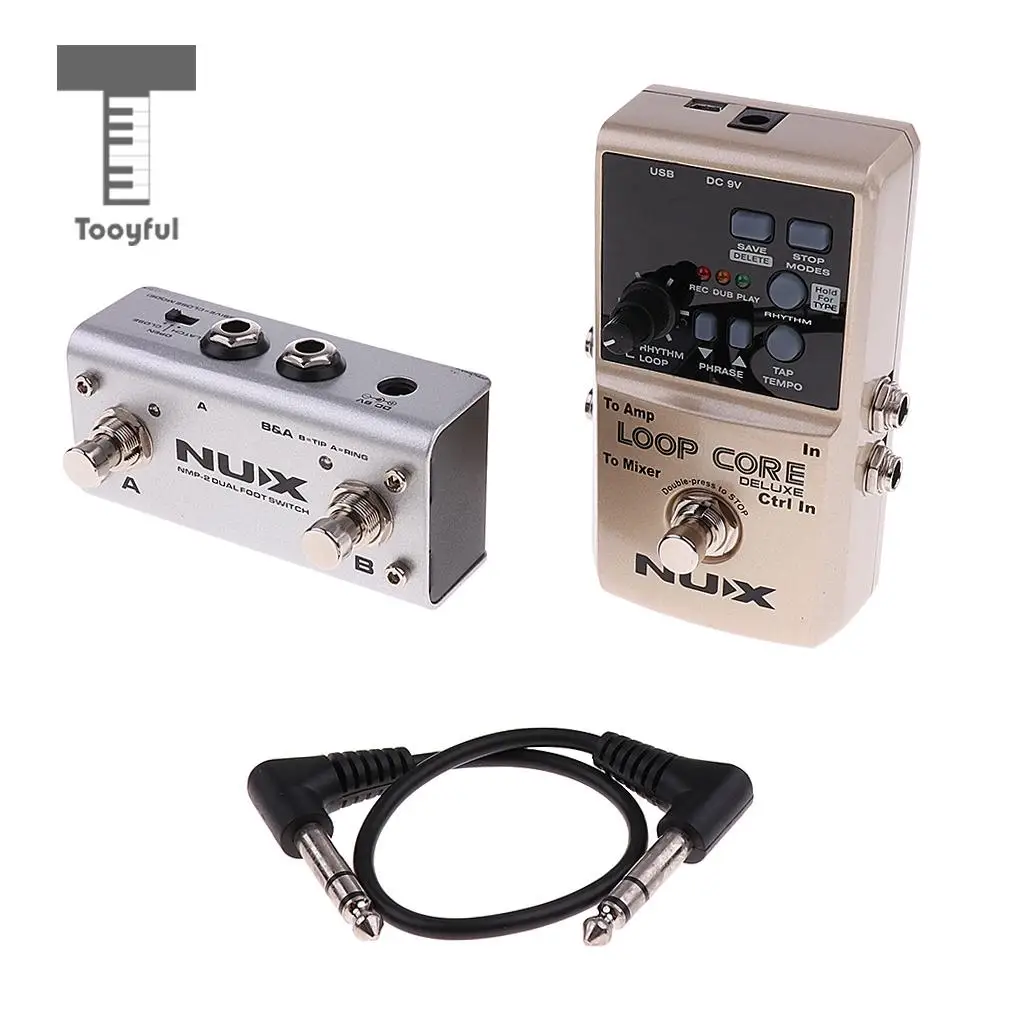 

Tooyful NUX Loop Core Deluxe Guitar Effect Pedal 8 Hours Recording Time Drum Patterns with Tap Tempo