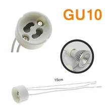 5/10 шт проволочный соединитель Керамика 15 см кабель Base GU10 держатель лампы Высококачественная розетка светодиодный галогеновые лампочки