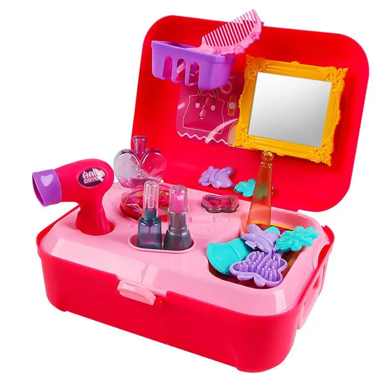 

9 style Children Pretend Play Kid Make Up Toys Makeup Set Hairdressing Simulation Plastic Toy For Girls Dressing Cosmetic Travel