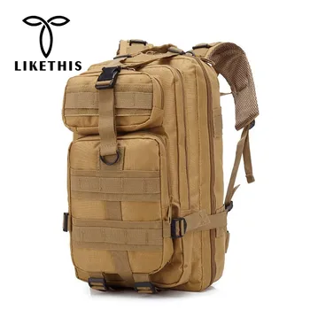 

LIKETHIS 30L Capacity Backpack Military Bag for Men Travel Backpack Waterproof 1000D Nylon Outdoor Sports Camping Hiking Fishing