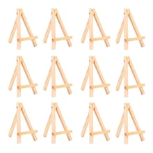 3, 5 дюймов крошечных деревянных мольбертов Набор для набор для художников небольшой акриловые краски масла проектов, упаковка из 12 шт