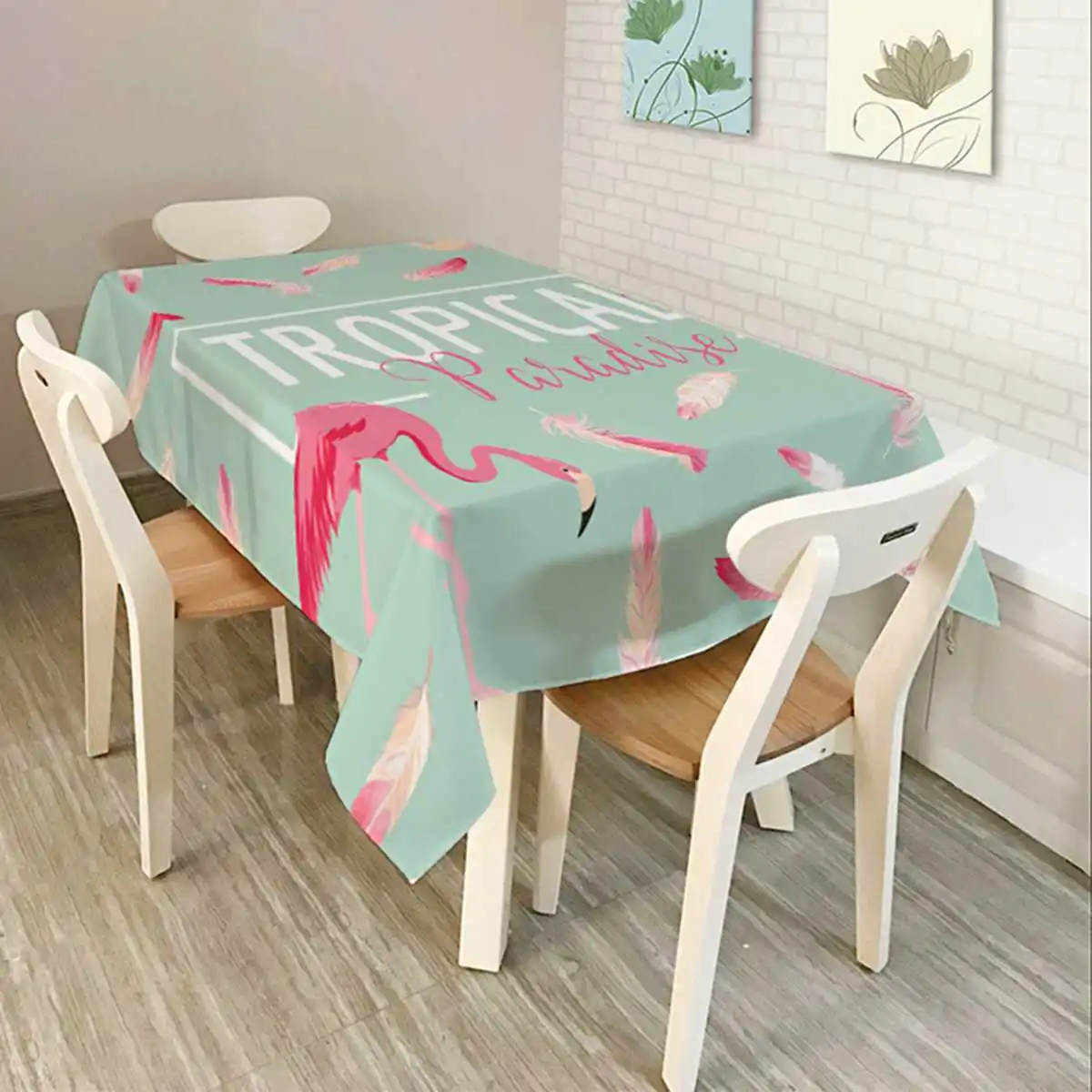 140*180 سنتيمتر القطن الكتان طباعة الأخضر يترك النباتات اليدوية سماط غطاء مفرش طاولة للمنزل القطن