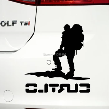 

10 x Creative Car Styling Hiker Backpackers Backpacking Hiking Decorations Reflective Auto Decal Cartoon Car Sticker Vinyl