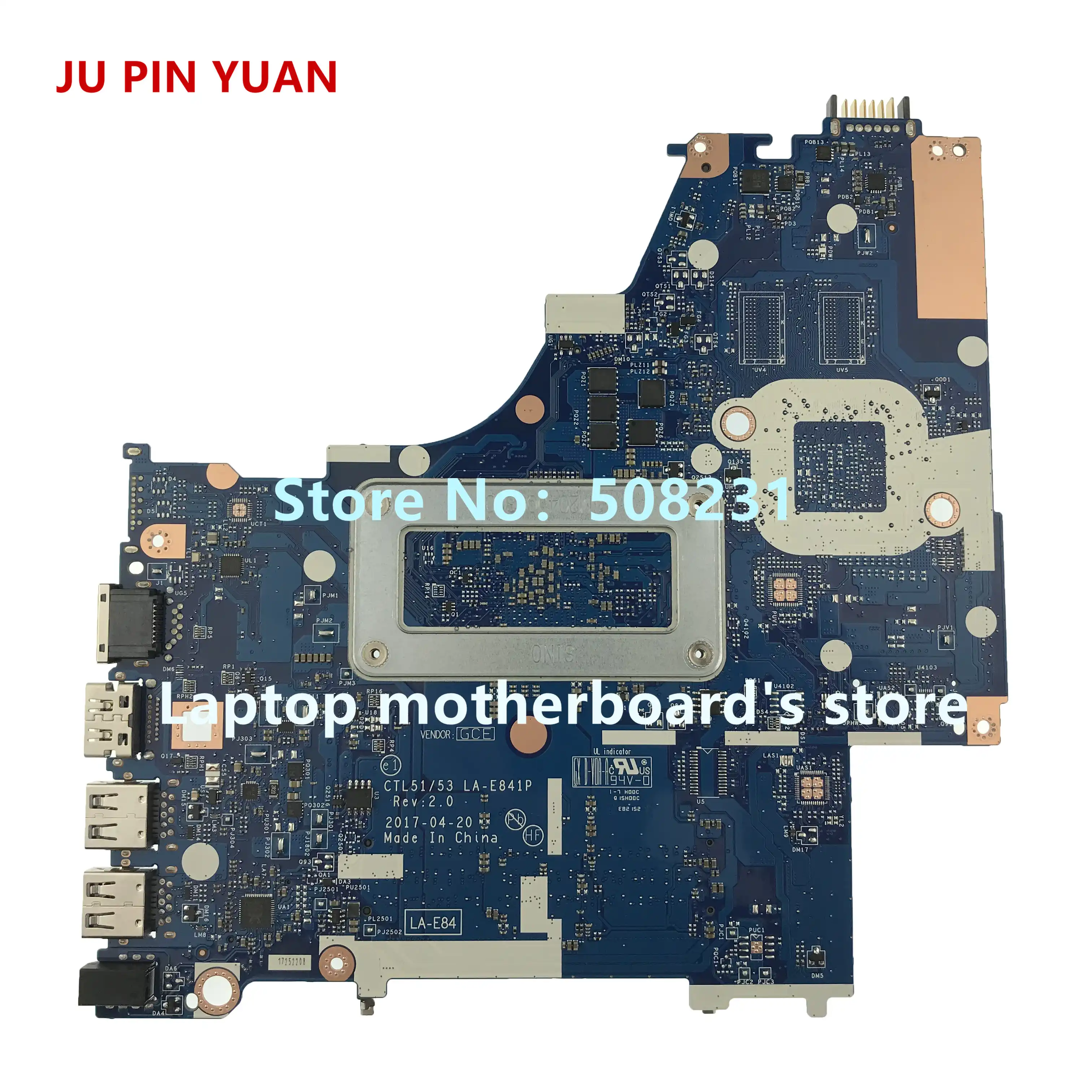 Материнская плата JU PIN YUAN материнская для ноутбуков HP 15 bw bw066sa 924720 601 CTL51/53 с