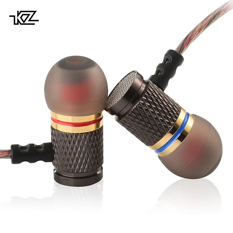

KZ EDR1/ED2 Metal In Ear Earphone Noise Cancelling Gold Plated Earbuds Fever Heavy Bass HiFi Earpiece With Microphone
