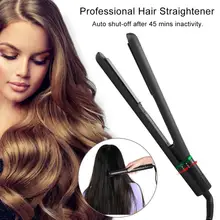 2 в 1 профессиональный светодиодный 360 Вращающийся 5 зубчатый выпрямитель для волос Инструменты для укладки волос