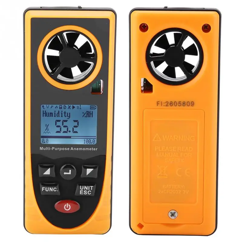 Tacometro GM8910 цифровой анемометр многофункциональный с ЖК дисплеем Цифровой ветер