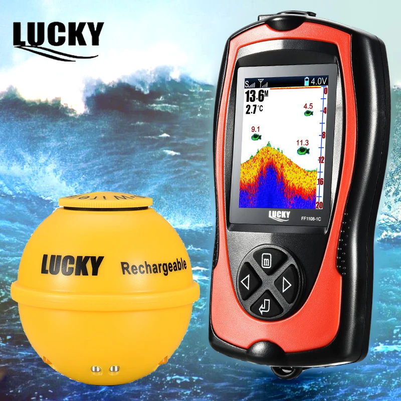 Buy Lucky FF1108 1CWLA Sonar Fish Finder Wireless Boat