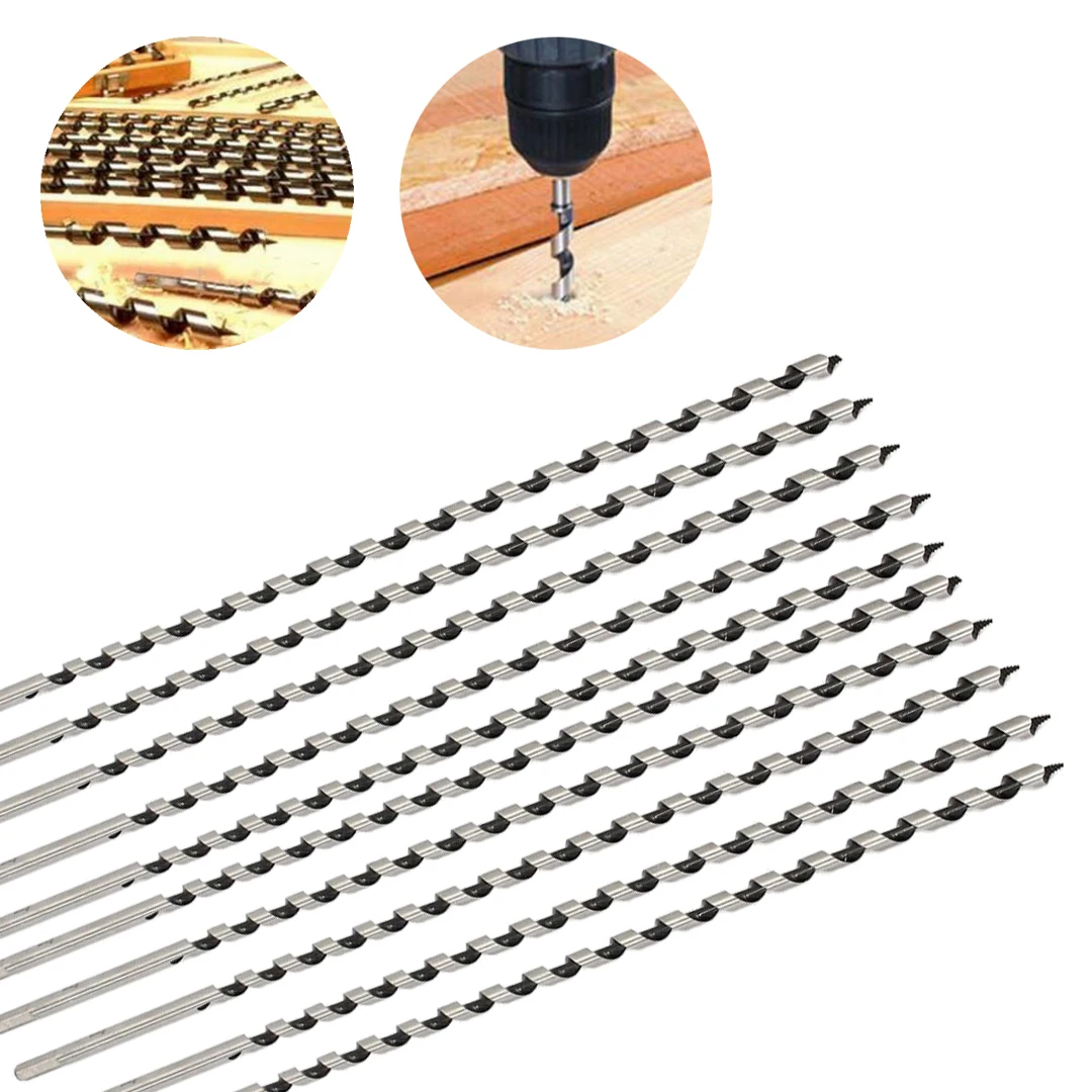 

New 8mm Hex Shank Drill Extra Long Twist Auger Drill Bit 450mm Long For Woodworking Cutting Wood Furniture Power Tools
