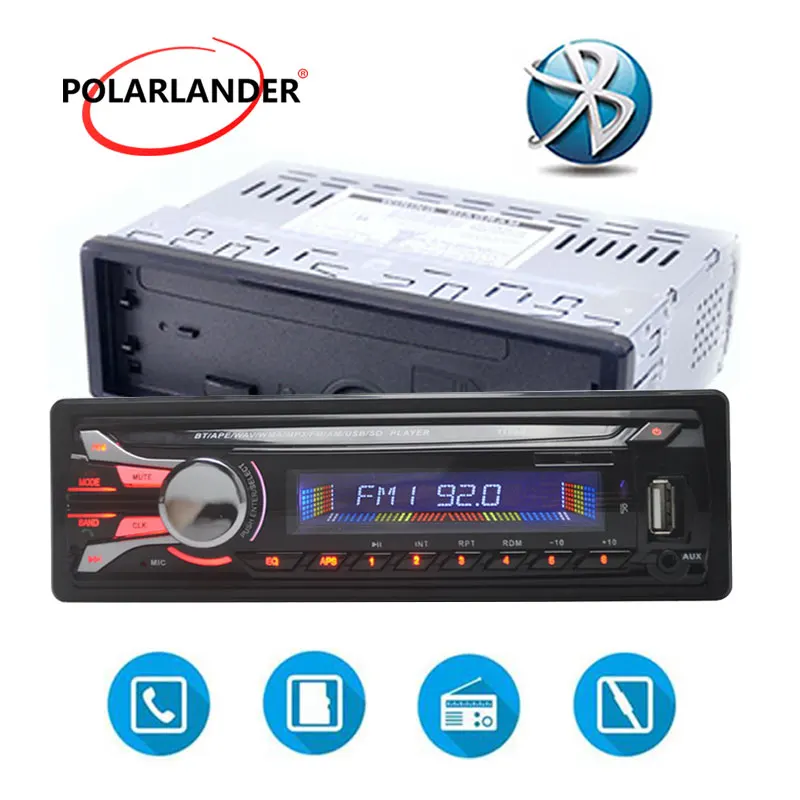 Автомагнитолы MP3 bluetooth Авто Авторадио аудио FM Функция Bluetooth Съемная передняя панель Авторадио 1 din