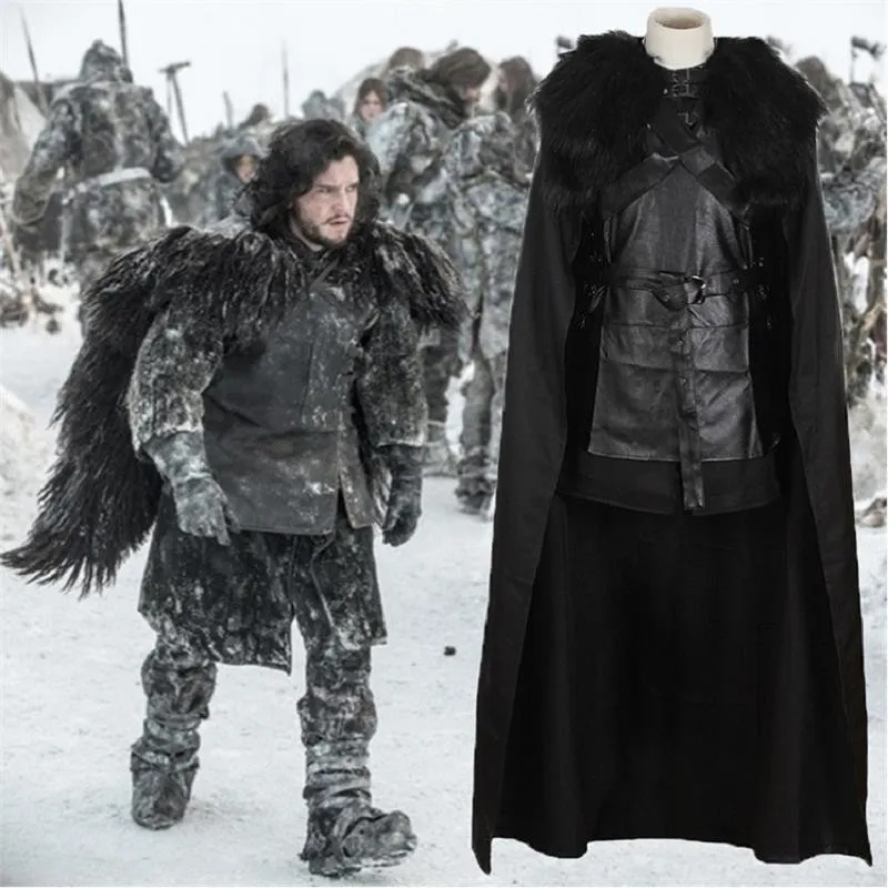 

Jon Snow Costume Game Of Thrones Cosplay Adult A Song Of Ice And Fire Halloween Christmas Carnival Party Fancy Cloak Knight Suit