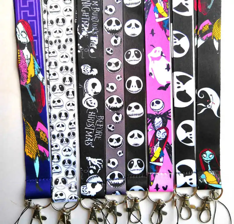 

one The Nightmare Before Christmas Jack Skellington Head Straps Lanyard ID Badge Holders Mobile Neck strap girls gift #0122