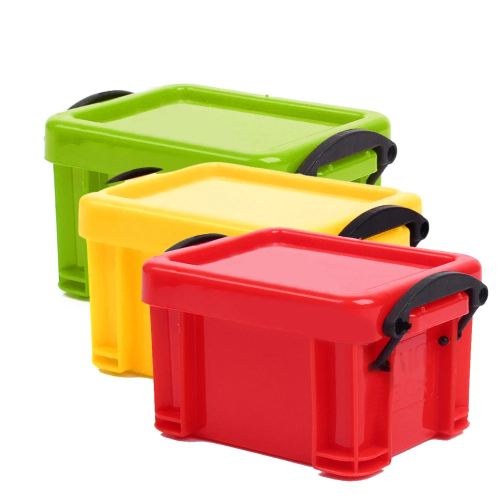 Мини Универсальный пластик коробка для хранения инструмент 1:10 весы RC Рок Аксессуары для внедорожника 85*64 * мм 49 мм желтый/красный/зеленый