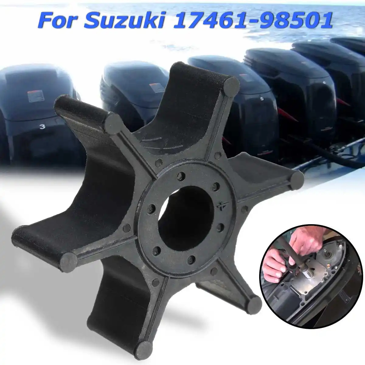 Подвесные сменные двигатели 17461 98501 импеллер водяного насоса для Suzuki 2 8HP диаметр 41