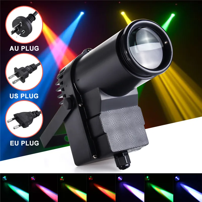 

Mising 30W AC100-240V DMX RGBW LED Stage Light Pinspot Light Beam Spotlight 6CH Professional DISCO KTV DJ Stage Lighting Effect