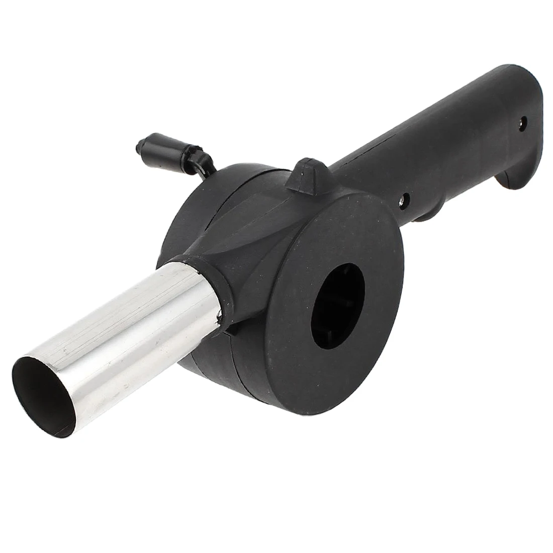 Outdoor Kitchen Hand Crank Powered Grill BBQ Fans Blower Black + Silver