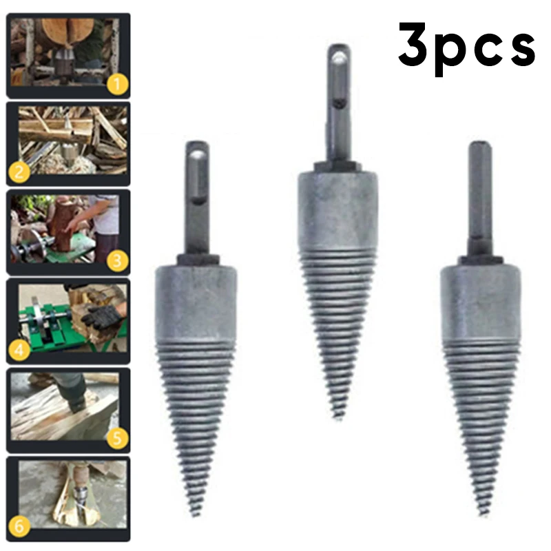 

Firewood Machine Drill Wood Reamer Punch Bit For Split Wood Cone Drilling Tool