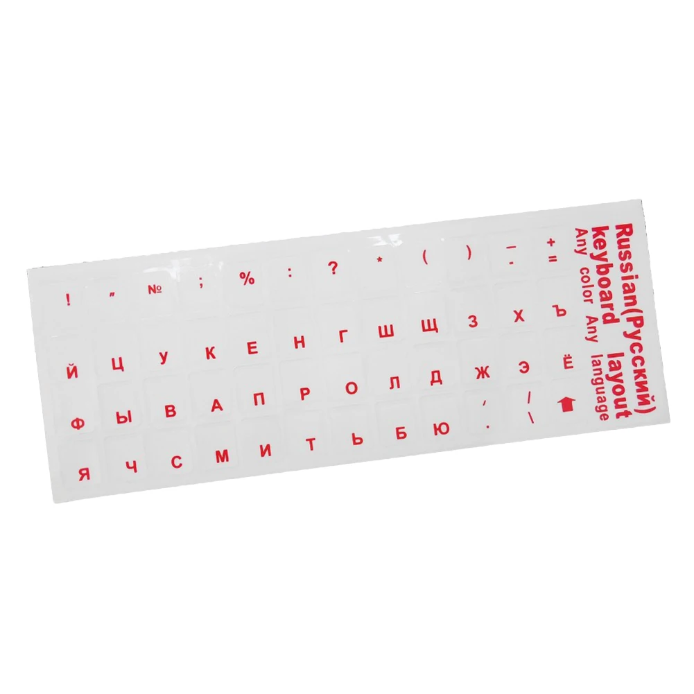 1PCS Russian Keyboard keycap Luminous Stickers Transparent Cover for Computer Mechanical Keyboard Notebook Desktop Laptop